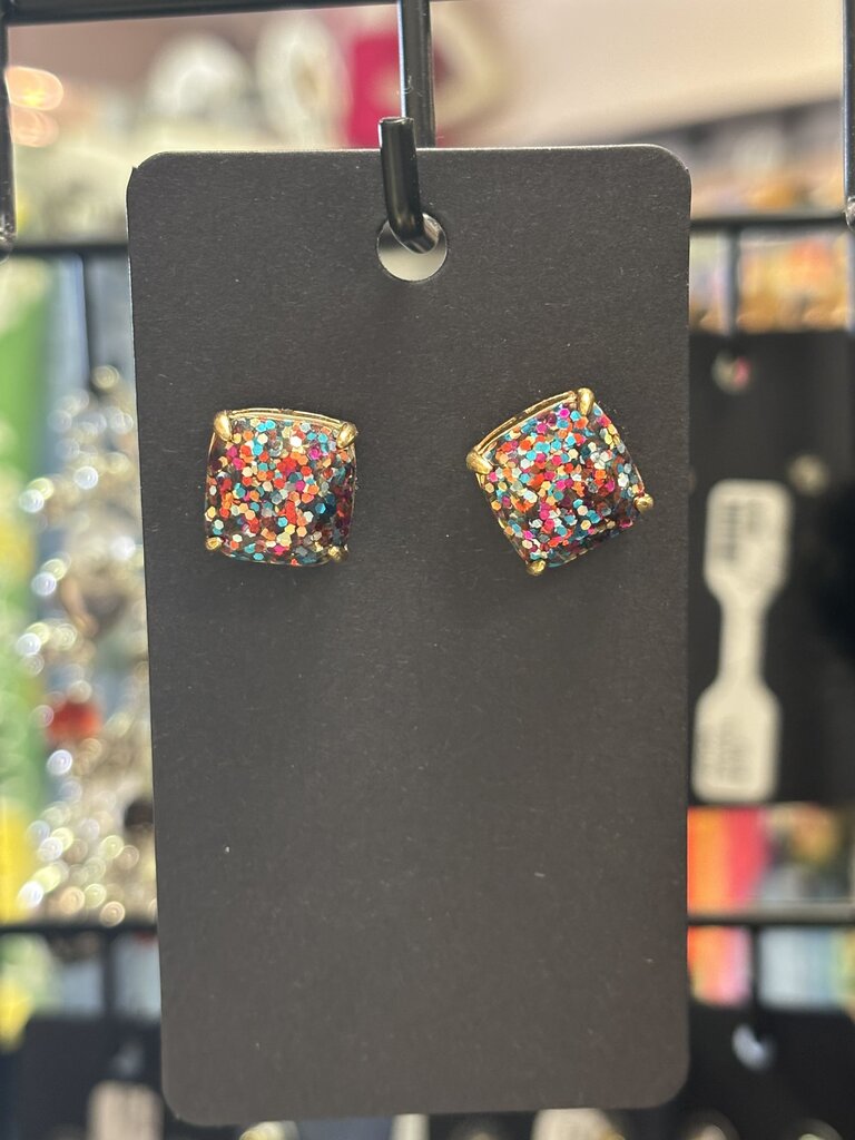 Kate Spade - Colorful Glitter Stud Earrings