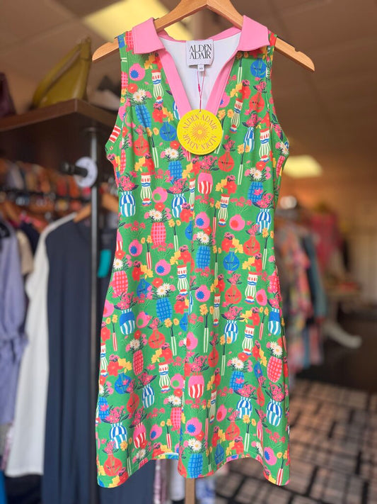 Alden Adair NWT - Azalea Dress in Green Chantilly