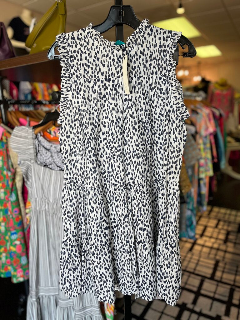 Pinch NWT - Tiered Mini Dress - Blue/White