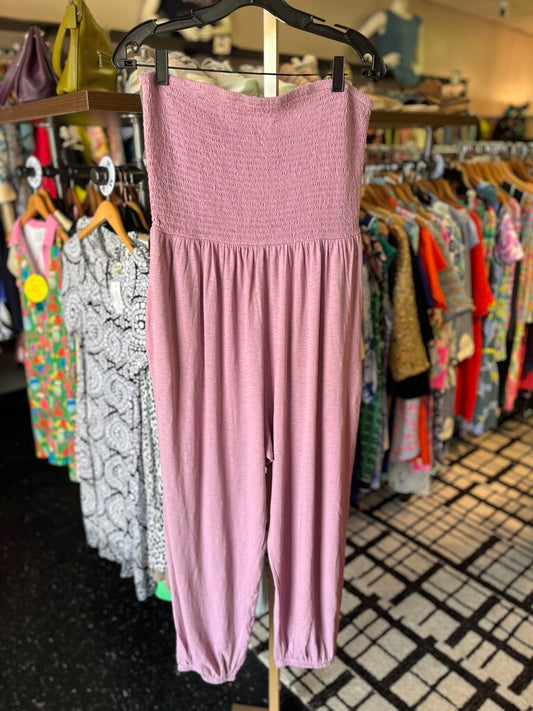 AE - Strapless Smocked Jumpsuit - Purple