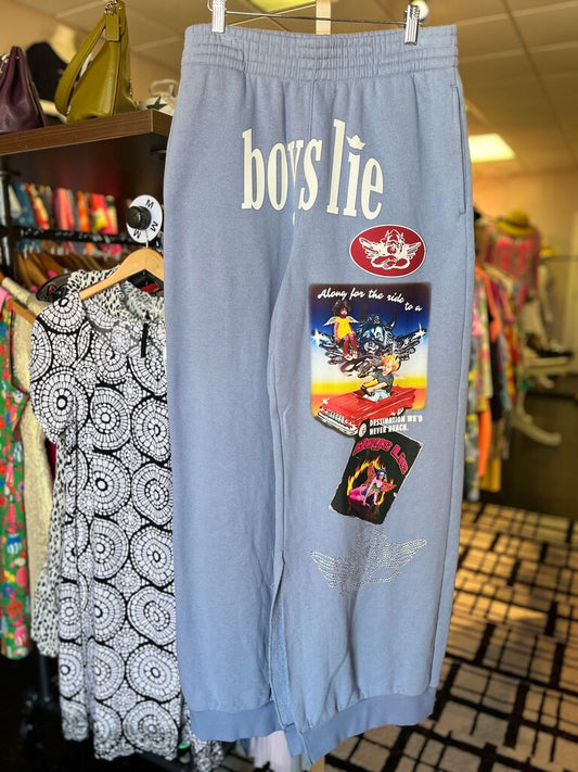 Boys Lie - Graphic Sweatpants - Blue