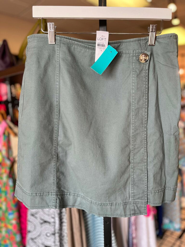 LOFT - NWT - Crossover Skirt - Olive
