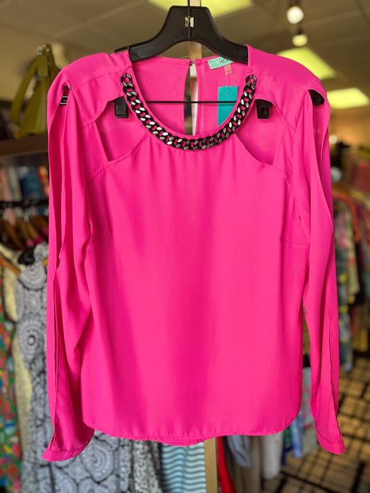 Karlie - Cold Shoulder Blouse - Pink