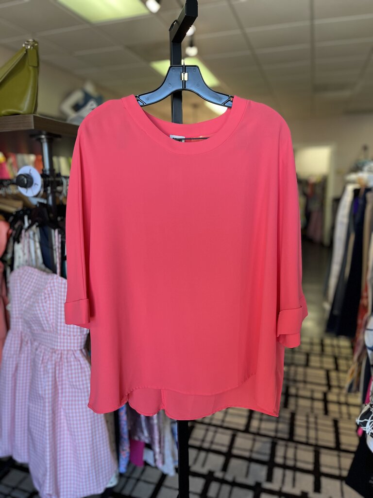 Anne Klein - SS Blouse in Coral Pink
