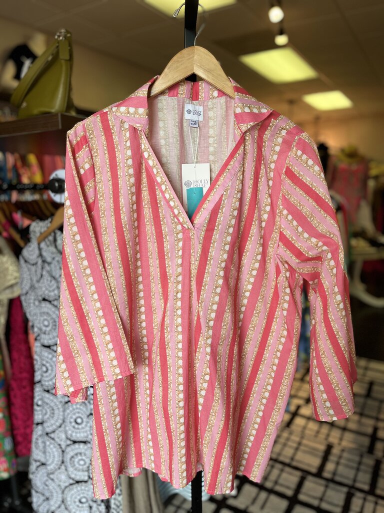 Holly Shae NWT Vicky Top in Cabana Stripe Print