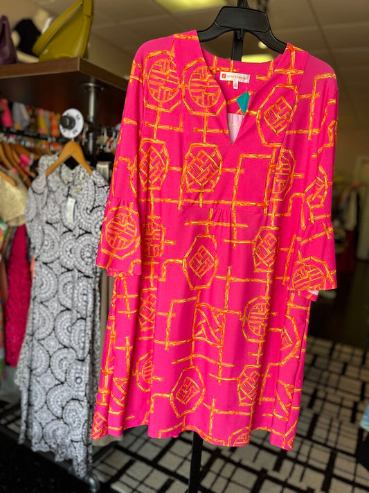 Jude Connally - Kerry Dress in Bamboo Lattice Print