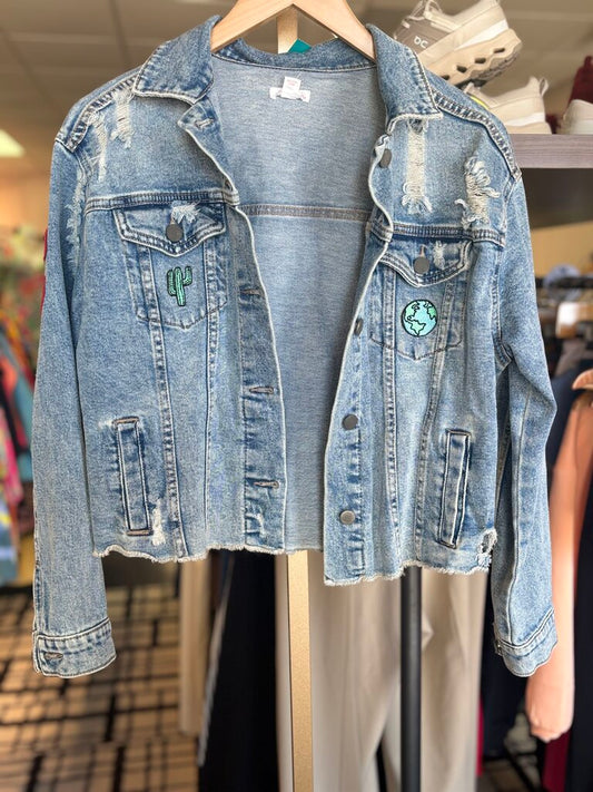 VTG Xhilaration - Denim Patch Jacket