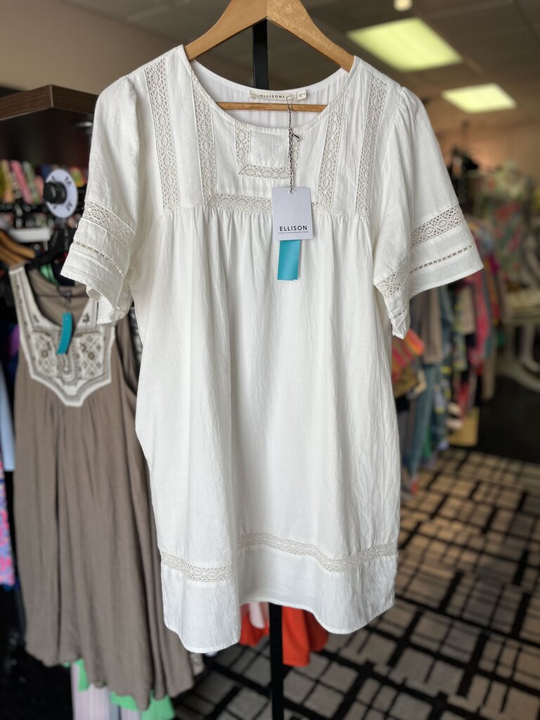 Ellison - NWT SS Linen Blend Mini Dress