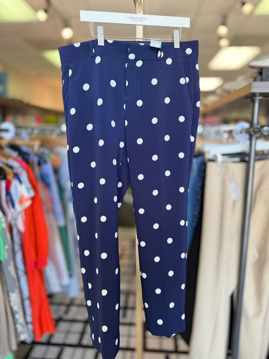 Banana Republic - Navy Polka Dot Dress Pants