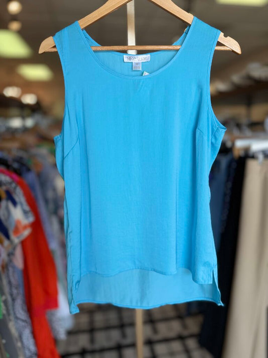 Renuar - Luxe Satin Tank - Blue