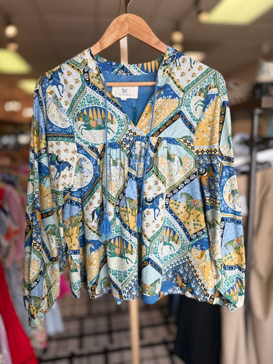 Printfresh - Tides Turned Blouse in High Horse Print