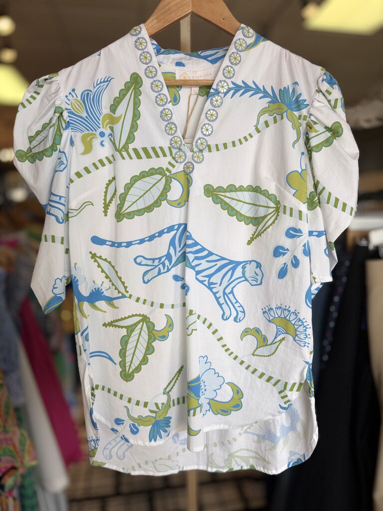 Sheridan French NWT - Natalie Blouse in Jungle Print