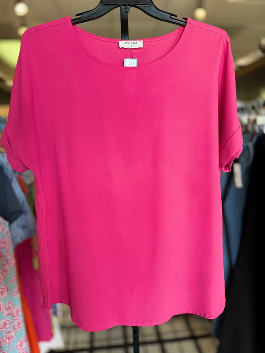 Zenana - SS Pink Top