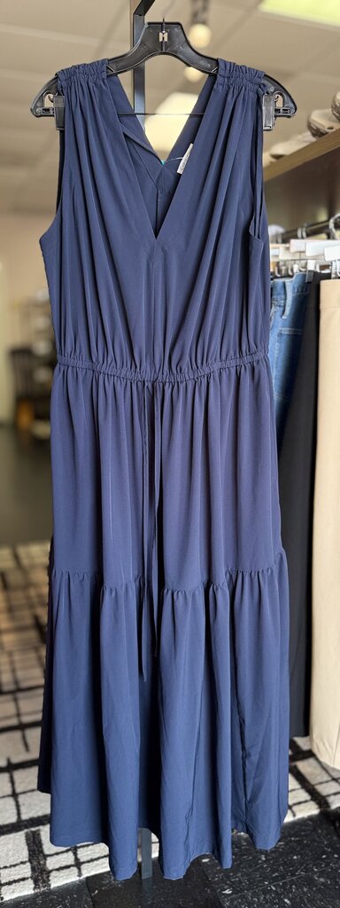 Calvin Klein - Sleeveless Midi Dress - Navy Blue
