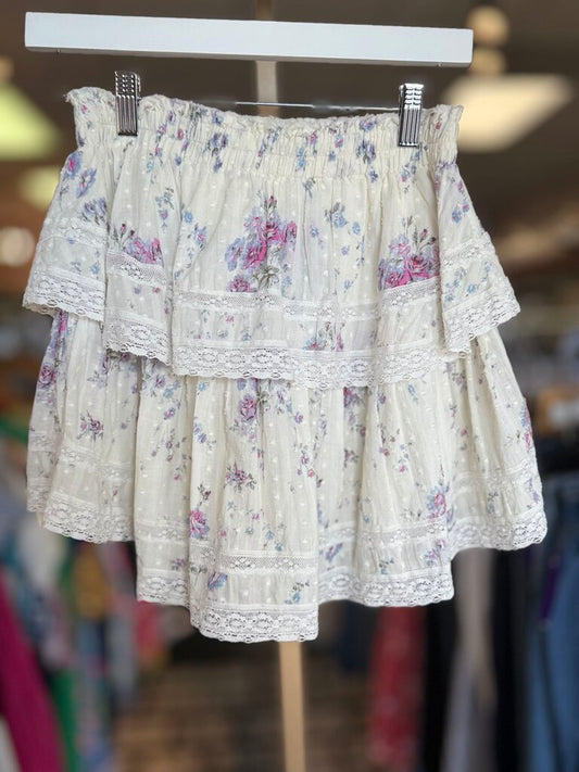 LoveShackFancy - Berry Medley Ruffled Mini Skirt