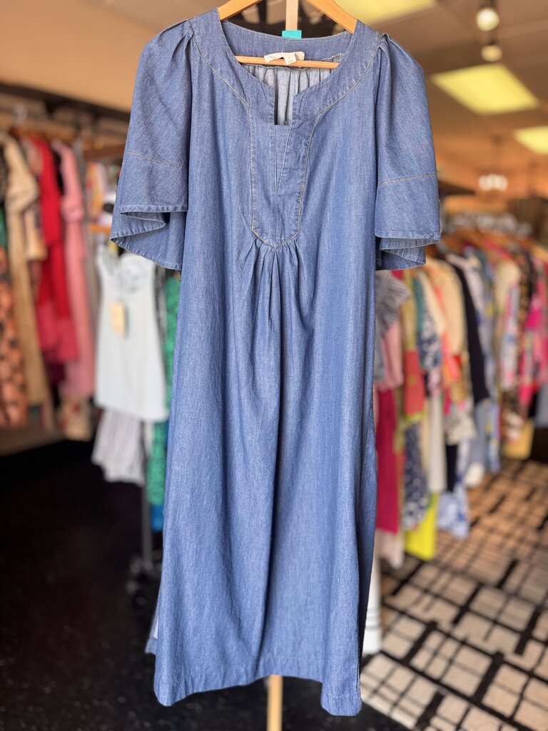 Pomander Place - SS Denim Chambray Maxi Dress