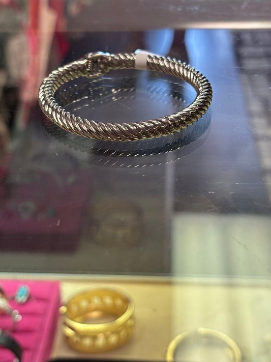 Braided Silver Cuff Bracelet