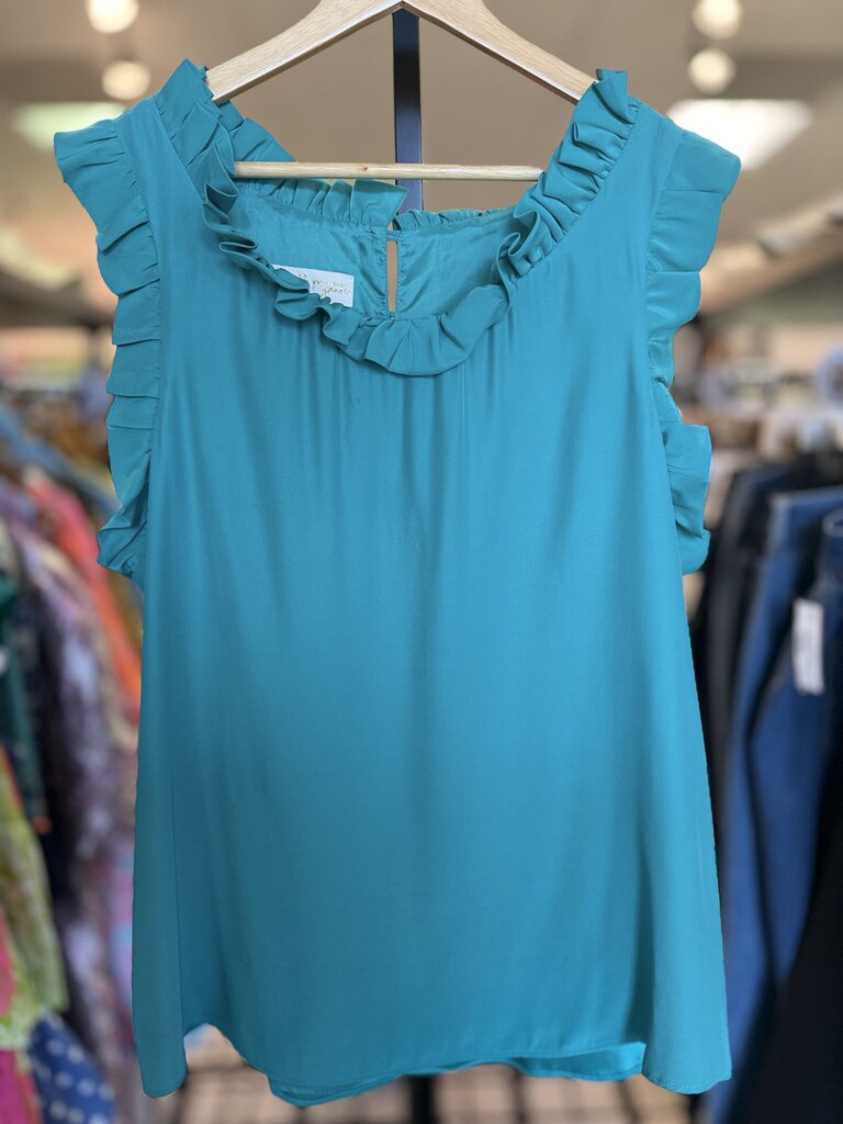 Britt Ryan - Ruffle Trim Sleeveless Blouse