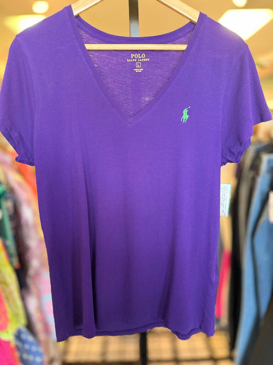 Polo Ralph Lauren - V-Neck Top SS - Purple