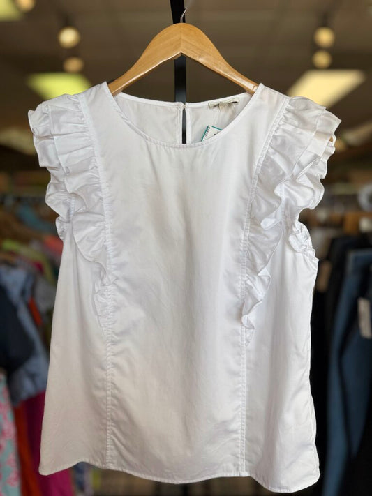 Tyler Boe - Flutter Sleeve Top - White