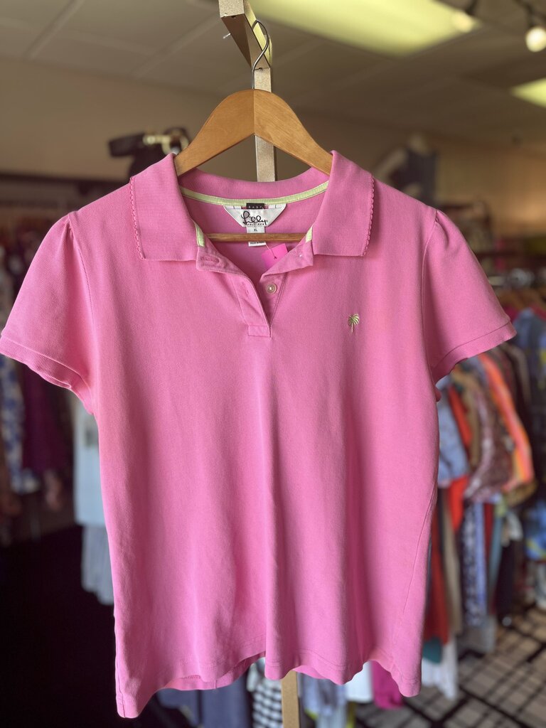 VTG Lilly Pulitzer - SS Polo Top - Pink