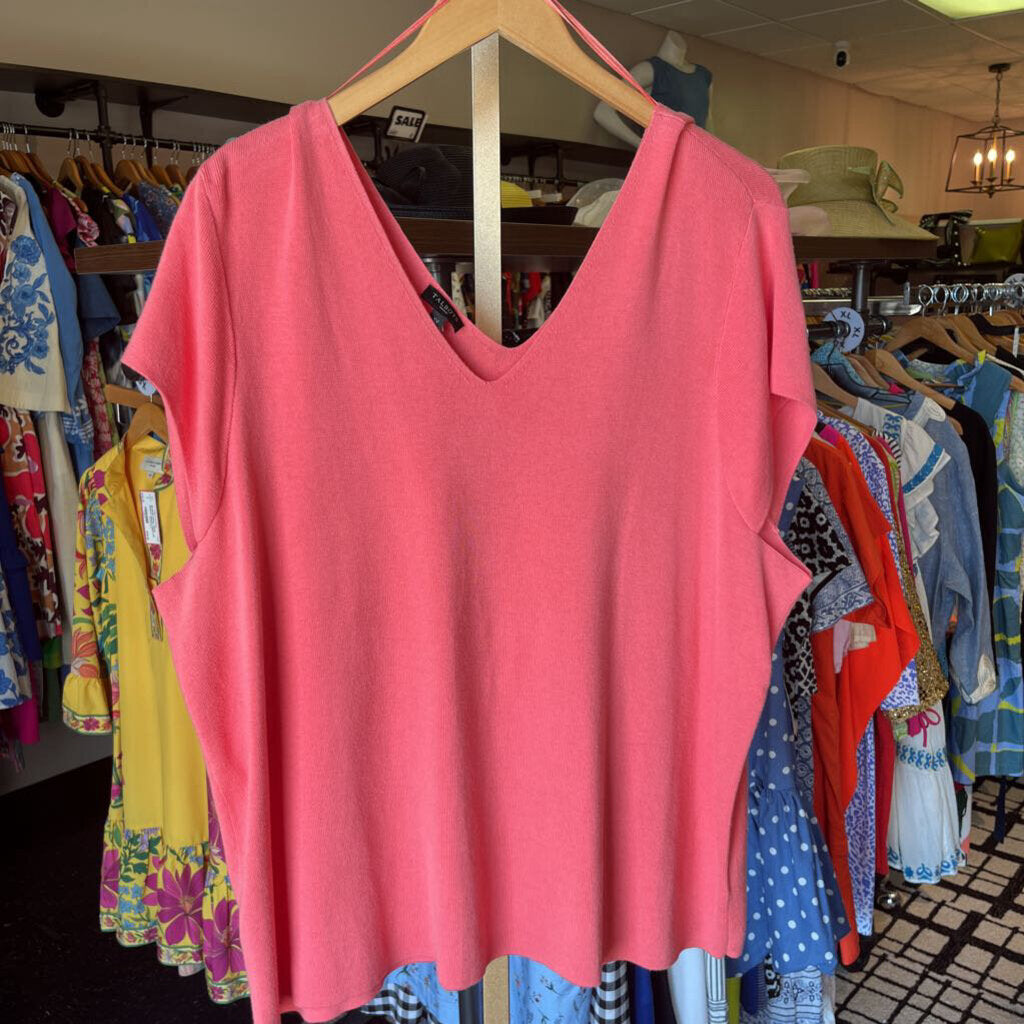 Talbots - Double V-Neck SS Sweater -