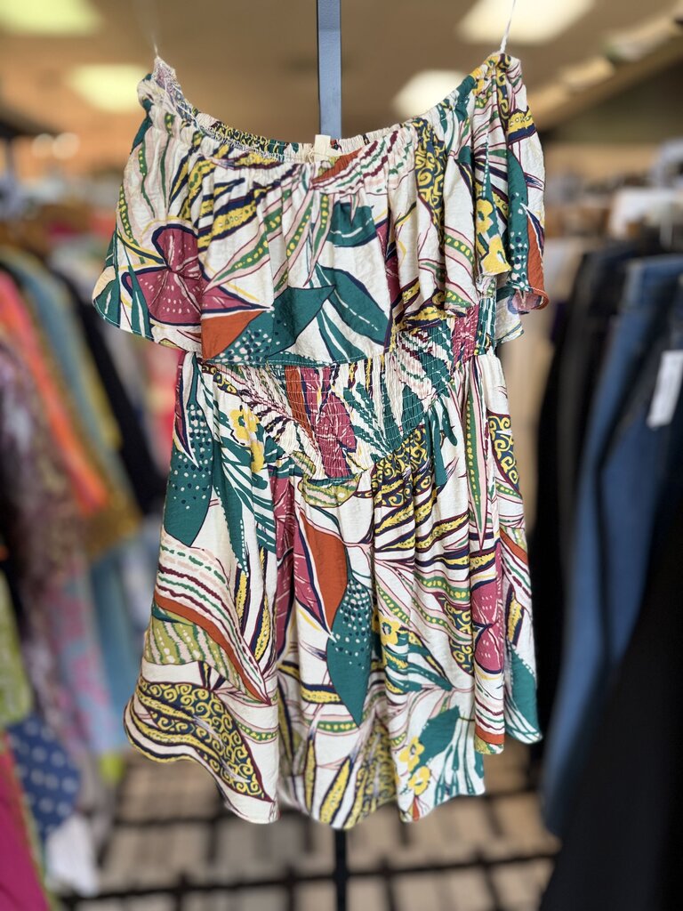 Promesa - Tropical Print Strapless Romper