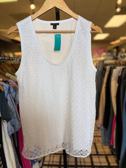 Ann Taylor - White Eyelet Tank