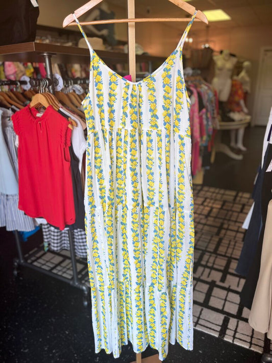 Olivia James - Floral Maxi Dress - Blue/Yellow
