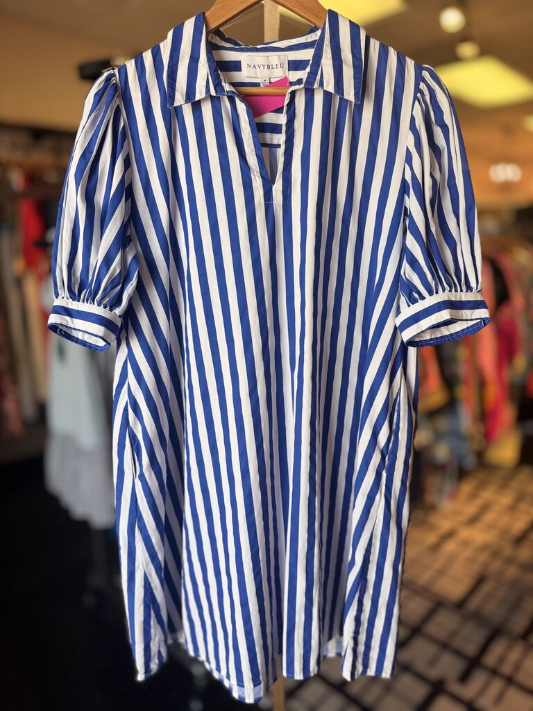 Navybleu- Striped Abigail Dress