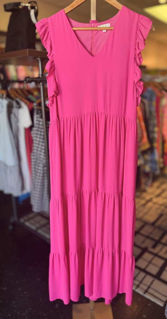 Jade Melody Tam- Tiered Maxi Dress - Pink