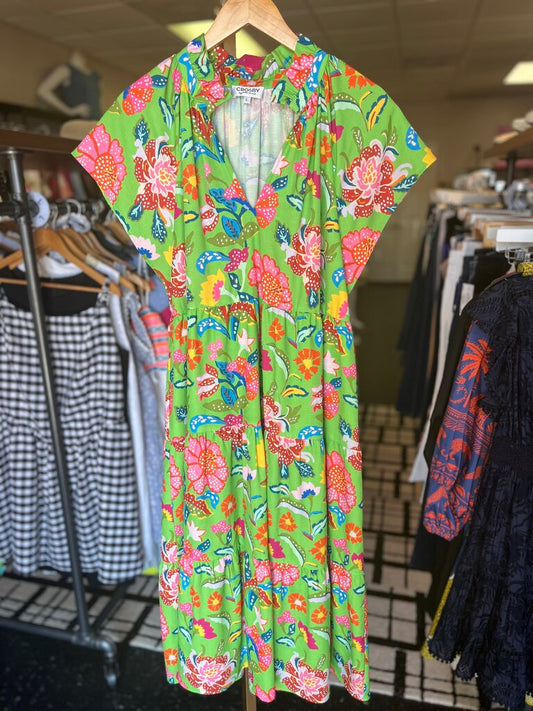 Crosby - Kemble Dress in Floral Print - Green