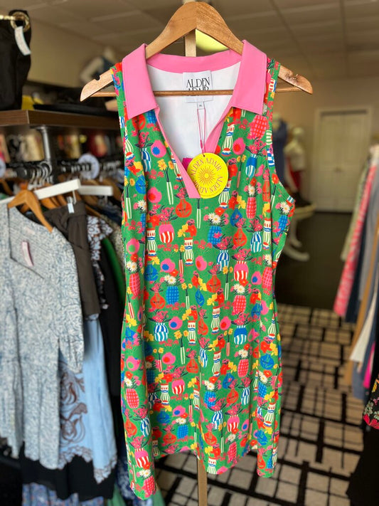Alden Adair NWT - Azalea Dress in Green Chantilly