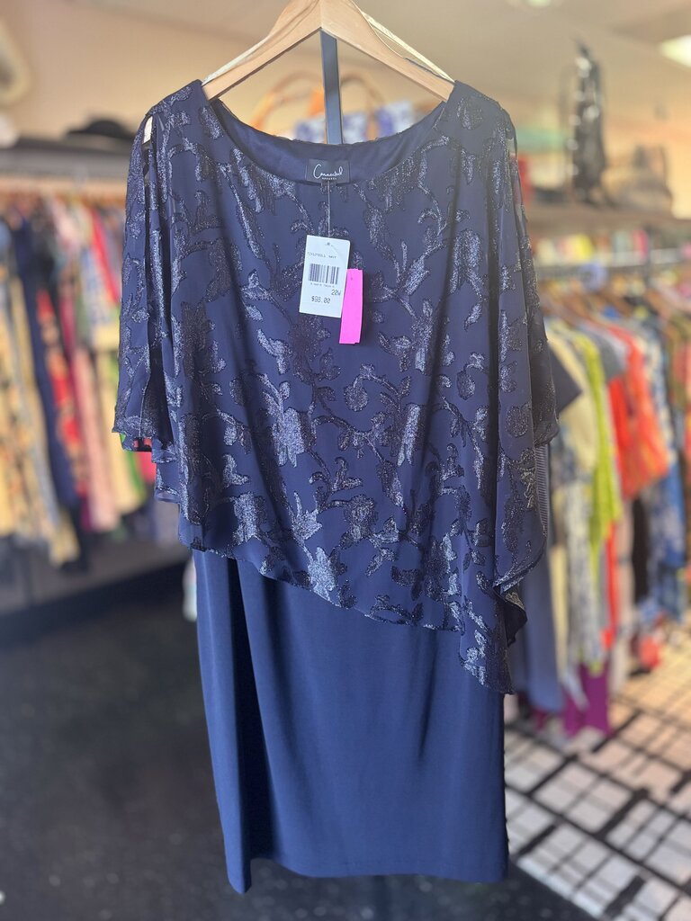 Connected Apparel - NWT - Midi Dress in Navy