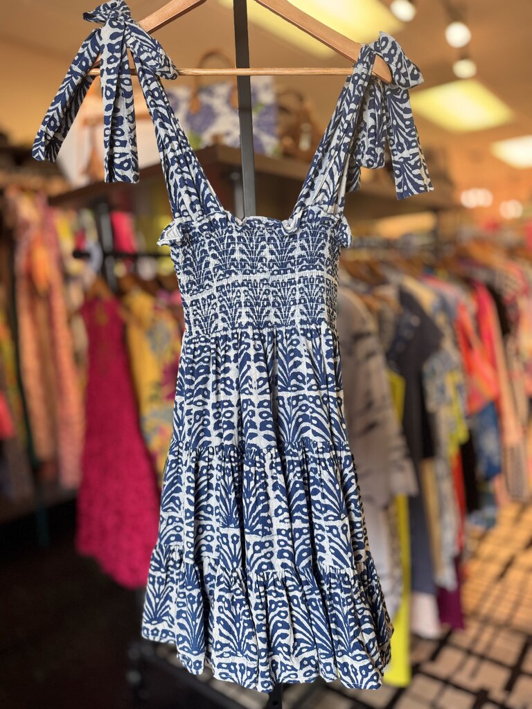 Anna Cate - Tiered Mini Dress in Navy