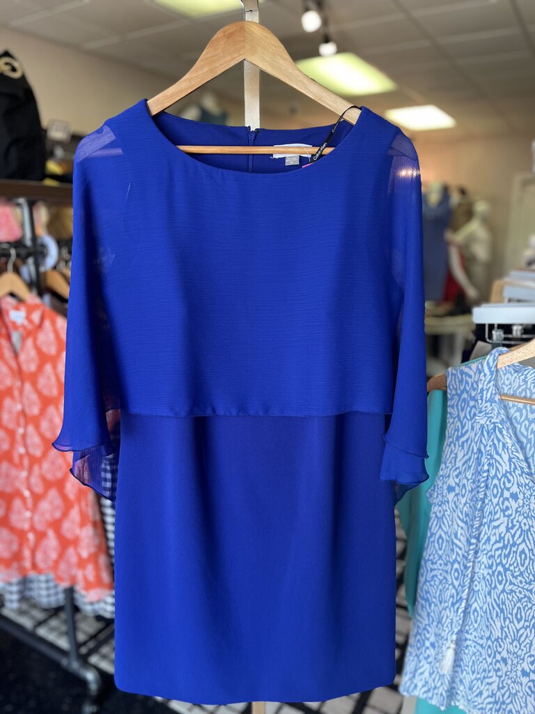 Calvin Klein - Sleeveless Popover Midi Dress - Royal Blue