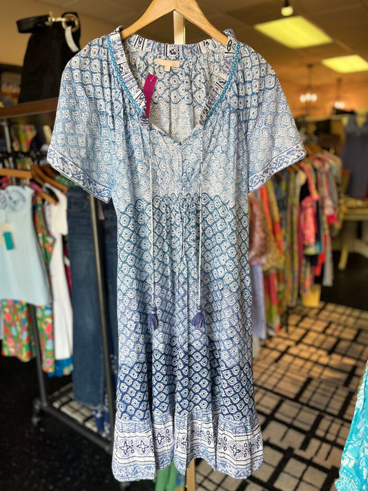 Azure - Patterned Midi Day Dress