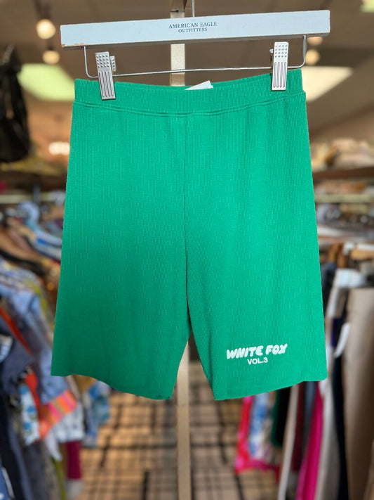 White Fox - Ribbed Shorts - Green