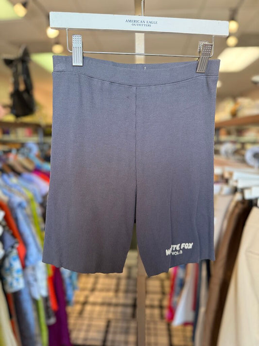 White Fox - Ribbed Shorts - Gray