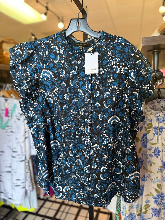 Sugarlips NWT-Etta Floral Ruffle Top