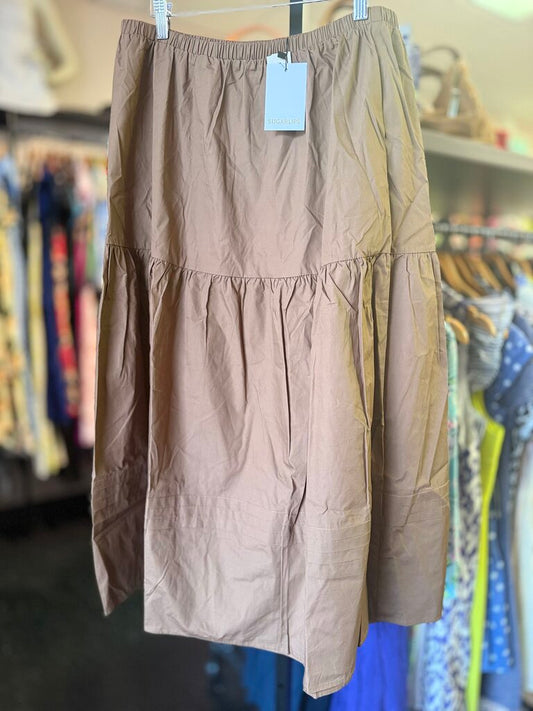 Sugarlips-NWT Flores Midi Skirt- Brown