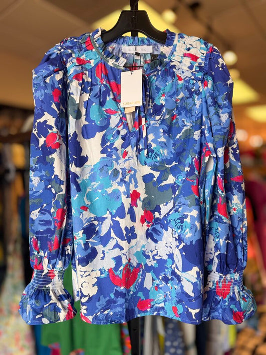 Sugarlips NWT-Floral Russo LS Blouse