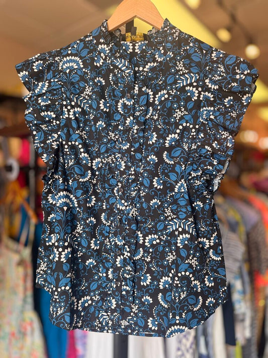Sugarlips NWT-Etta Floral Ruffle Top