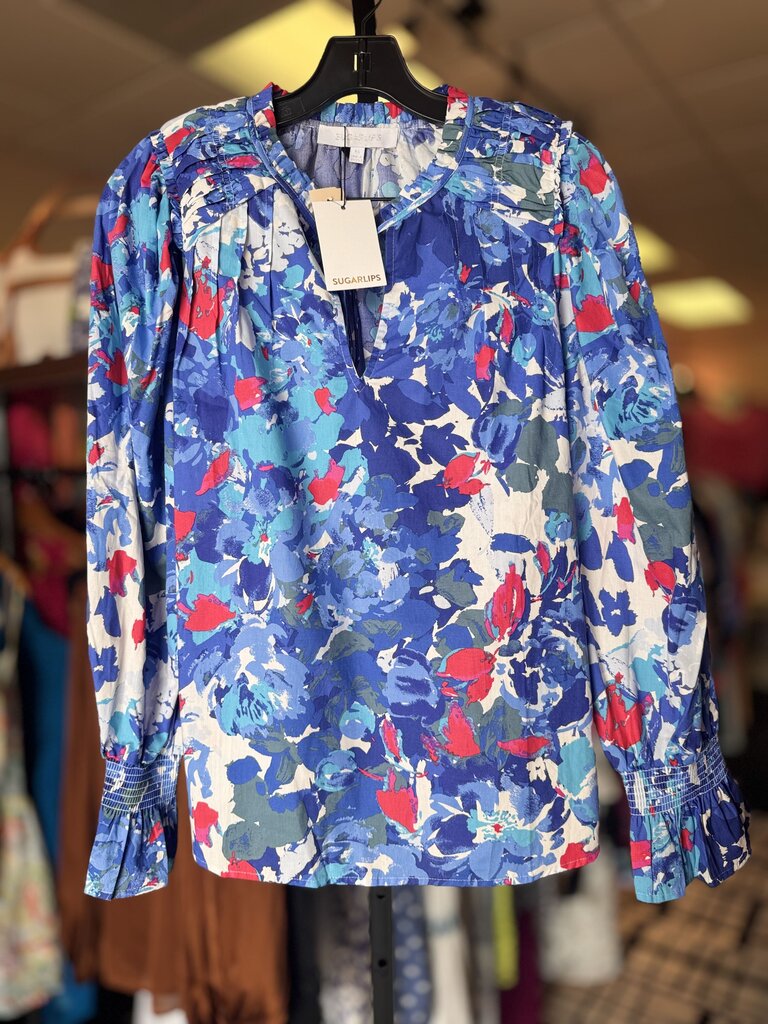 Sugarlips NWT-Floral Russo LS Blouse