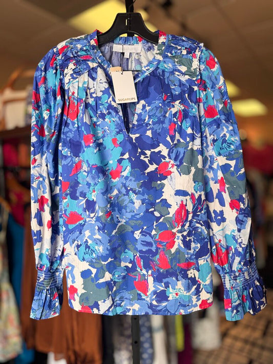 Sugarlips NWT-Floral Russo LS Blouse