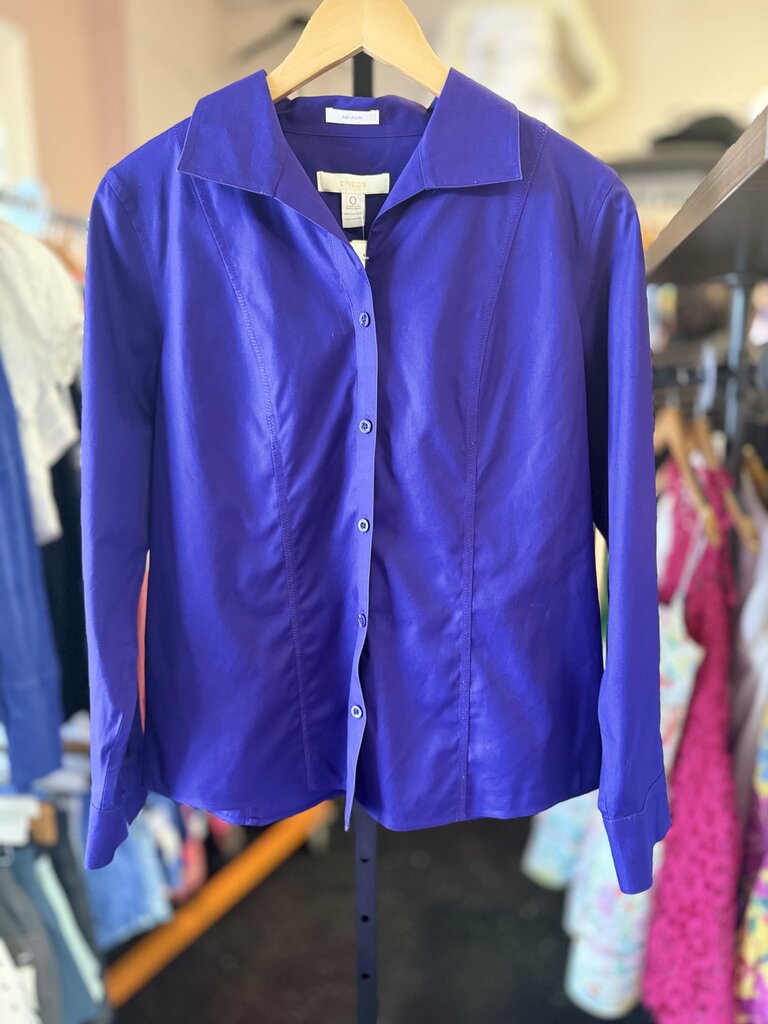 Chico's - No-Iron Button Down - Purple