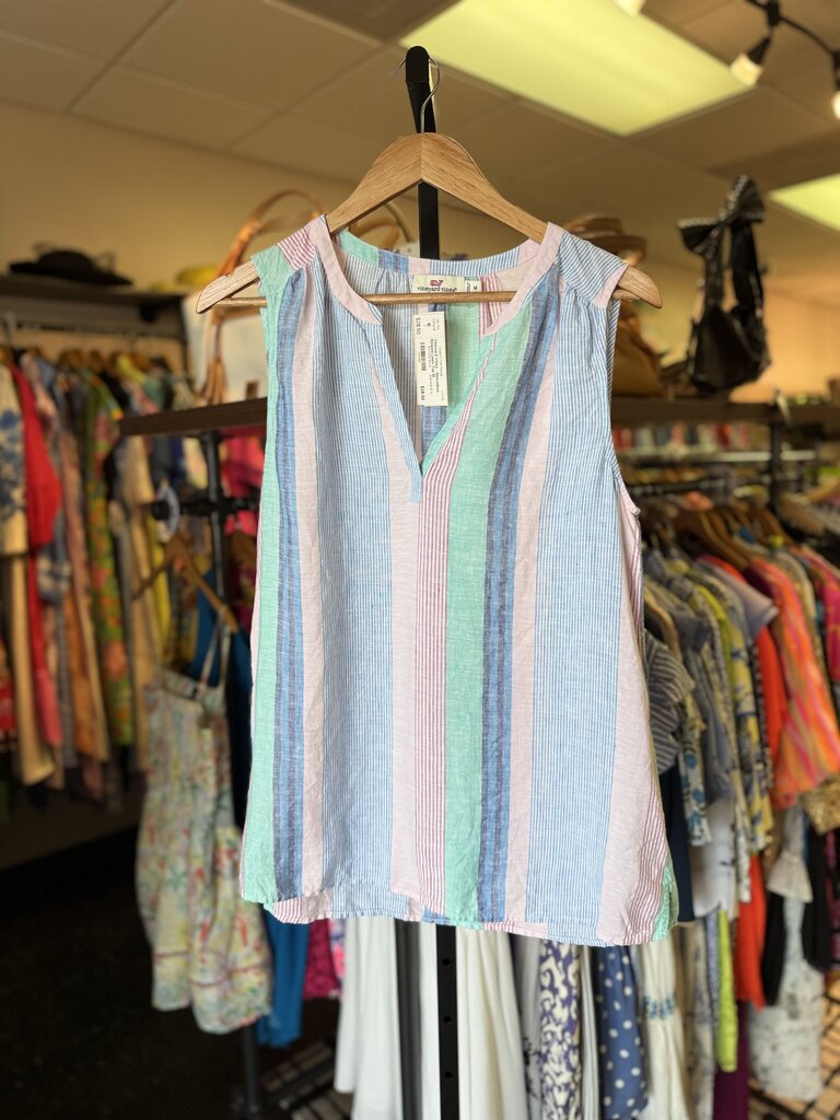 Vineyard Vines - Sleeveless Striped Linen Top