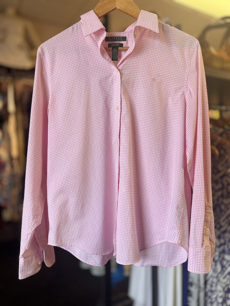 LRL - Non-Iron Button Down Shirt - Pink