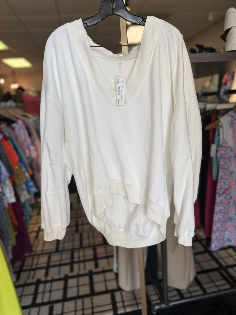 FP Movement - Jumpball V-Neck Sweatshirt - White