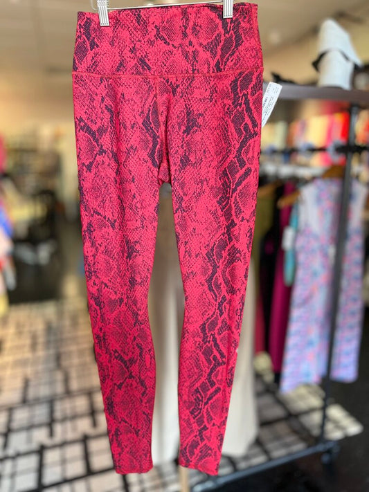 alo - Vapor Leggings in Red Snakeskin Print